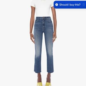 Mother Denim.  Hustler Ankle Fray.  Healing Jar. 33.